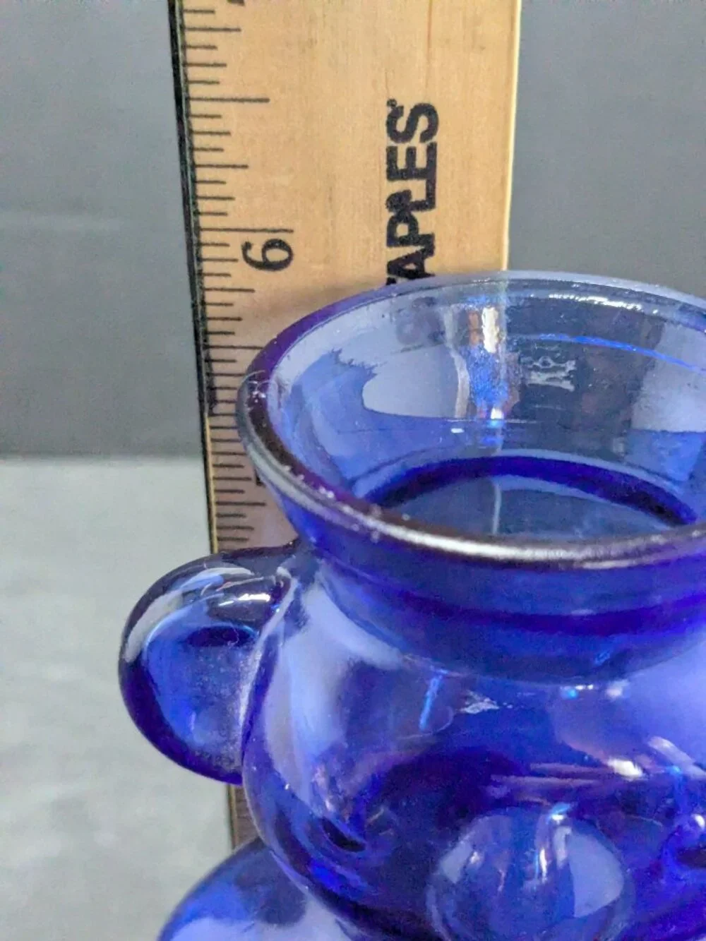 Vintage Cobalt Blue Glass Koala Bear Bud Vase 1950s Maryland Glass Corporation